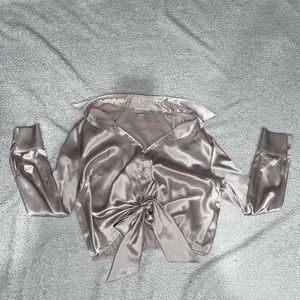 Top shop Buttoned tied blouse